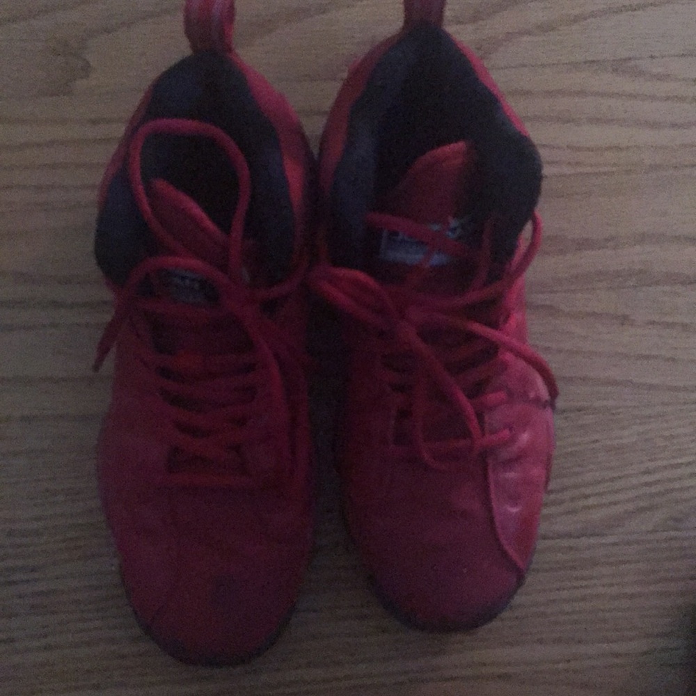 Nike red Jordan basketball sneakers